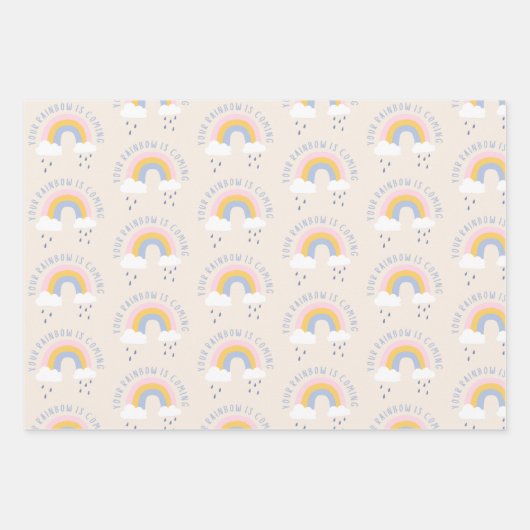 Dein Regenbogen kommt als Geschenktasche Geschenkpapier Set (Vorderseite 3)