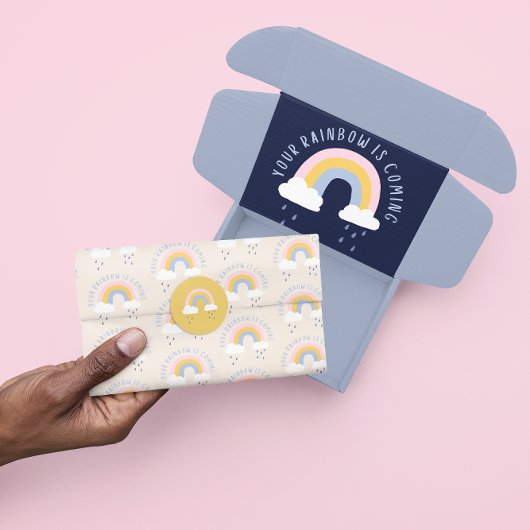 Dein Regenbogen kommt als Geschenktasche Seidenpapier