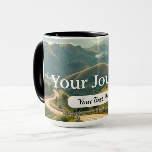 Dein Reiseweg Tasse Benutzerdefiniert (Vorderseite Links)