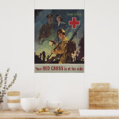 Dein Rotes Kreuz ist an seiner Seite Poster (Küche)
