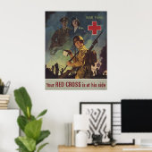 Dein Rotes Kreuz ist an seiner Seite Poster (Heimbüro)