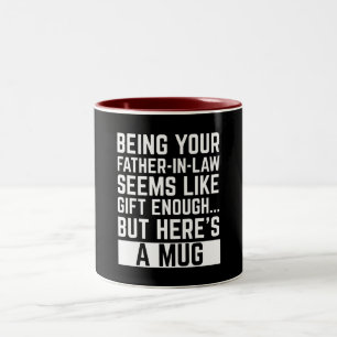 Dein Schwiegervater zu sein, scheint Geschenk genu Zweifarbige Tasse