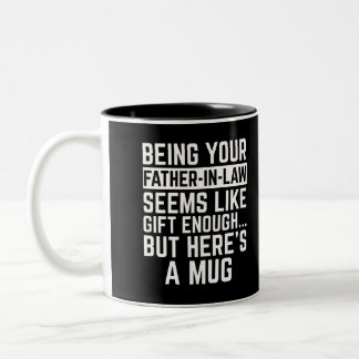 Dein Schwiegervater zu sein, scheint Geschenk genu Zweifarbige Tasse