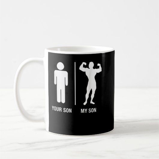 Dein Sohn mein Sohn Bodybuilder Funny Gym trainier Kaffeetasse (Links)