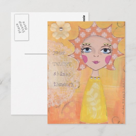 Dein Talent strahlt durch Postkarte (Vorne/Hinten)