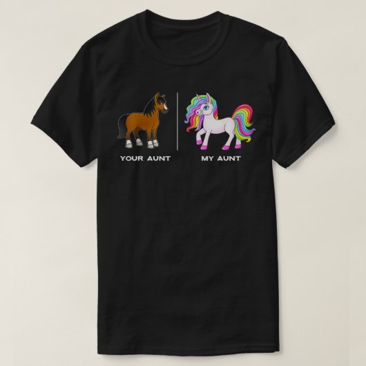 Dein Tante Pferd My Tante Unicorn Funny T-Shirt (Design vorne)