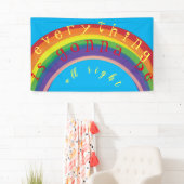 "Dein Text" Blauer Himmel Regenbogenbanner Banner (Insitu)