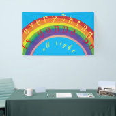 "Dein Text" Blauer Himmel Regenbogenbanner Banner (Messeveranstaltung)