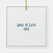 Dein Text: Der Weihnachtsgel des Glaubens Keramikornament (Rückseite)