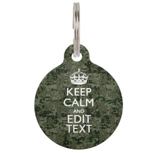 Dein Text Digitale Tarnung Wald Keep Calm Tiernamensmarke
