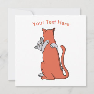 Dein Text hier Zwei Katzen umarmen Freundschaft Einladung