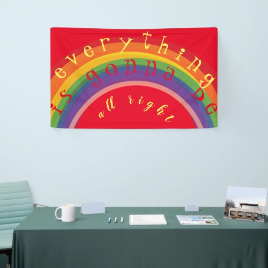 "Dein Text" Regenbogenbanner Banner (Messeveranstaltung)