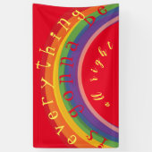 "Dein Text" Regenbogenbanner Banner (Vertikal)