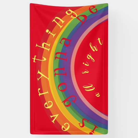 "Dein Text" Regenbogenbanner Banner (Vertikal)