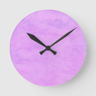 dein Text rosa violetter Hintergrund Runde Wanduhr