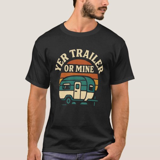 Dein Trailer Oder Meiner Weißer Abschaum Lustiger T-Shirt (Vorderseite)