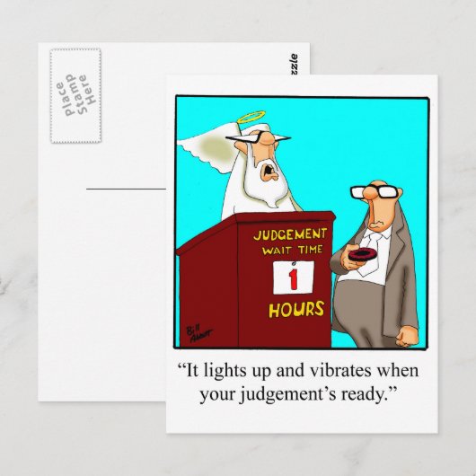 Dein Urteil ist fertig! Postkarte (Vorne/Hinten)