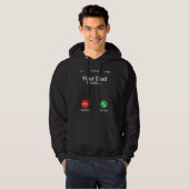Dein Vater ruft an Ablehnen oder Annehmen Frohen V Hoodie (Vorne ganz)