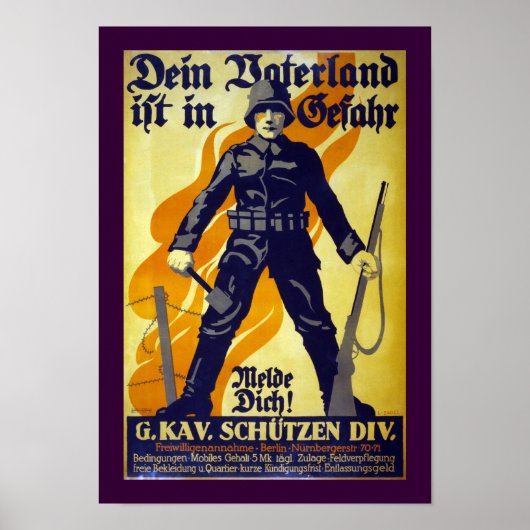 Dein Vaterland ist in Gefahr (Grenze) Poster (Vorne)