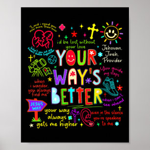 Dein Weg ist besser Sprüche 16_9 Faith Apparel  Poster