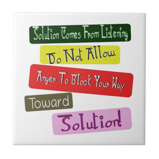 "Dein Weg zur Lösung" Niedliches Design. Jetzt kau Fliese (Vorderseite)