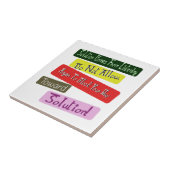 "Dein Weg zur Lösung" Niedliches Design. Jetzt kau Fliese (Seite)