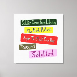 "Dein Weg zur Lösung" Niedliches Design. Jetzt kau Leinwanddruck