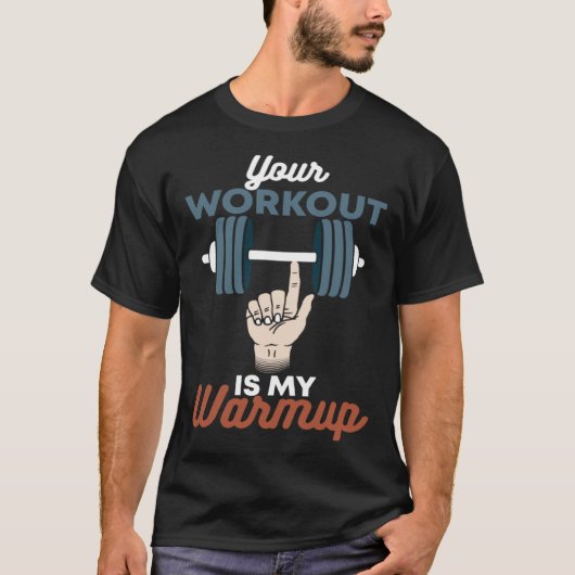 Dein Workout ist mein Warmup-Motorrad T-Shirt (Vorderseite)