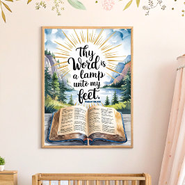 Dein Wort ist ein Christliches Kinderzimmer Wall A Poster