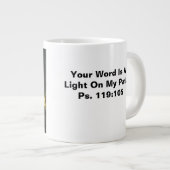 Dein Wort ist ein Licht auf meine Pfadjumbo-Tasse Jumbo-Tasse (Vorderseite Rechts)