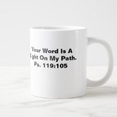 Dein Wort ist ein Licht auf meine Pfadjumbo-Tasse Jumbo-Tasse (Rechts)