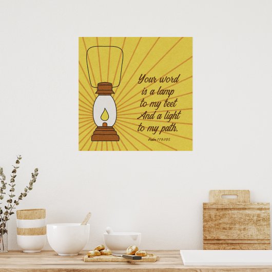 Dein Wort ist eine Lampe zu meinem Feet Psalm 119: Poster (Küche)