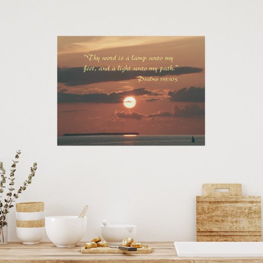 "Dein Wort ist eine Lampe zu meinen Füßen" Poster (Küche)