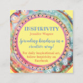 "Dein zukünftiges Selbst wird dir danken" Kinderka Quadratische Visitenkarte (Rückseite)