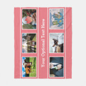 DEINE 6 FOTOS & TEXTVlies-Decken Fleecedecke (Vorderseite)