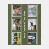 DEINE 6 FOTOS & TEXTVlies-Decken Fleecedecke (Vorderseite)