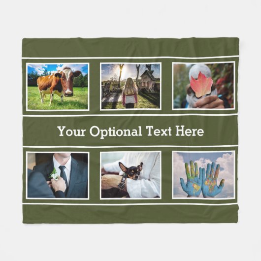 DEINE 6 FOTOS & TEXTVlies-Decken Fleecedecke (Vorderseite (Horizontal))