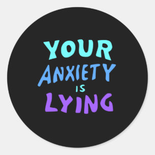 Deine Angst lügt! Blue Lila Cyan Sticker