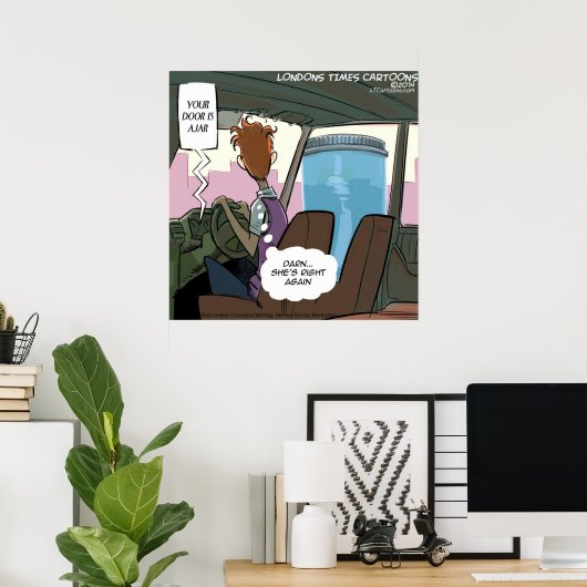 Deine Autotür ist ein Jar Funny Poster (Heimbüro)