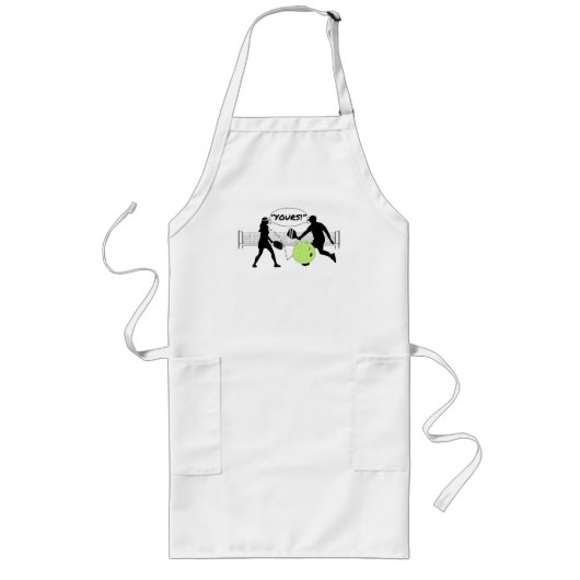 "Deine!" (Doppelpickleball) Lange Schürze (Vorne)
