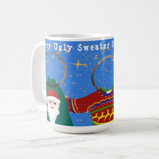 Deine drei Katzen tragen hässliches Weihnachtssüßc Kaffeetasse (Vorderseite Links)
