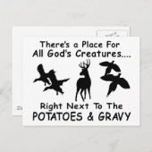 DEINE, DUCK & PHEASANT JAGD POSTKARTE (Vorne/Hinten)