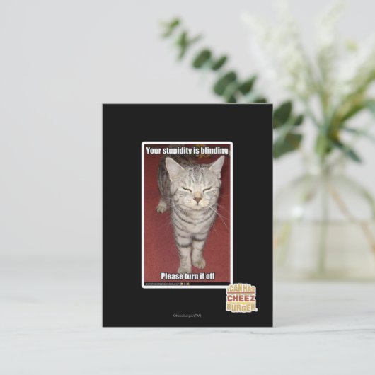 Deine Dummheit ist die Blindheit 2 Postkarte (Stehend Vorderseite)