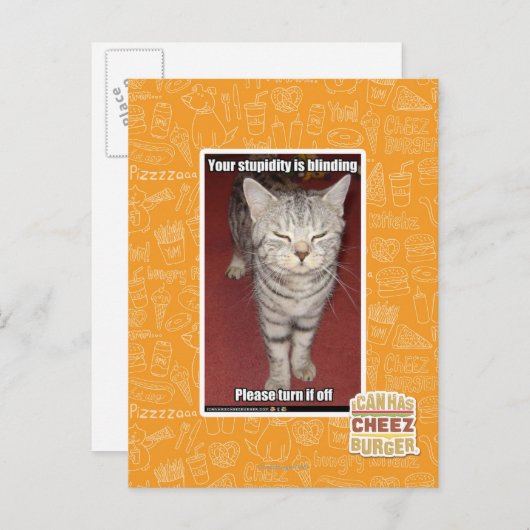 Deine Dummheit ist die Blindheit 2 Postkarte (Vorne/Hinten)