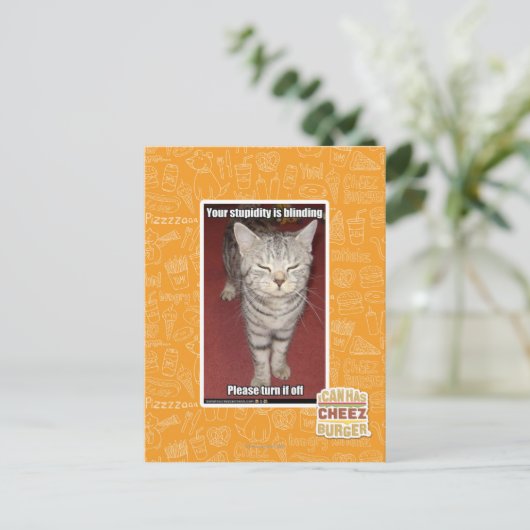 Deine Dummheit ist die Blindheit 2 Postkarte (Stehend Vorderseite)