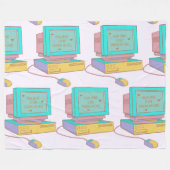 Deine E-Mail findet mich nicht lustig Retro Fleecedecke (Vorderseite (Horizontal))