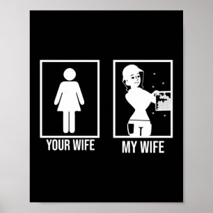 Deine Ehefrau Meine Ehefrau Bienenkäfer Honey Bee Poster