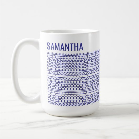 Deine eigenen Worte & Name Moderne benutzerdefinie Kaffeetasse (Links)