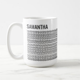 Deine eigenen Worte & Name Moderne benutzerdefinie Kaffeetasse