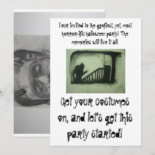 Deine Einladung zu Halloween (Vorne/Hinten)